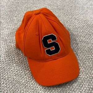 Orange Cap with Black 'S' Logo Syracuse hat
